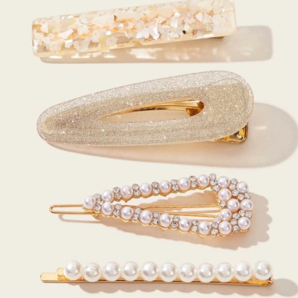 Accessories - 3 for $35 / 4-Piece Rhinestone Imitation Pearl Hai